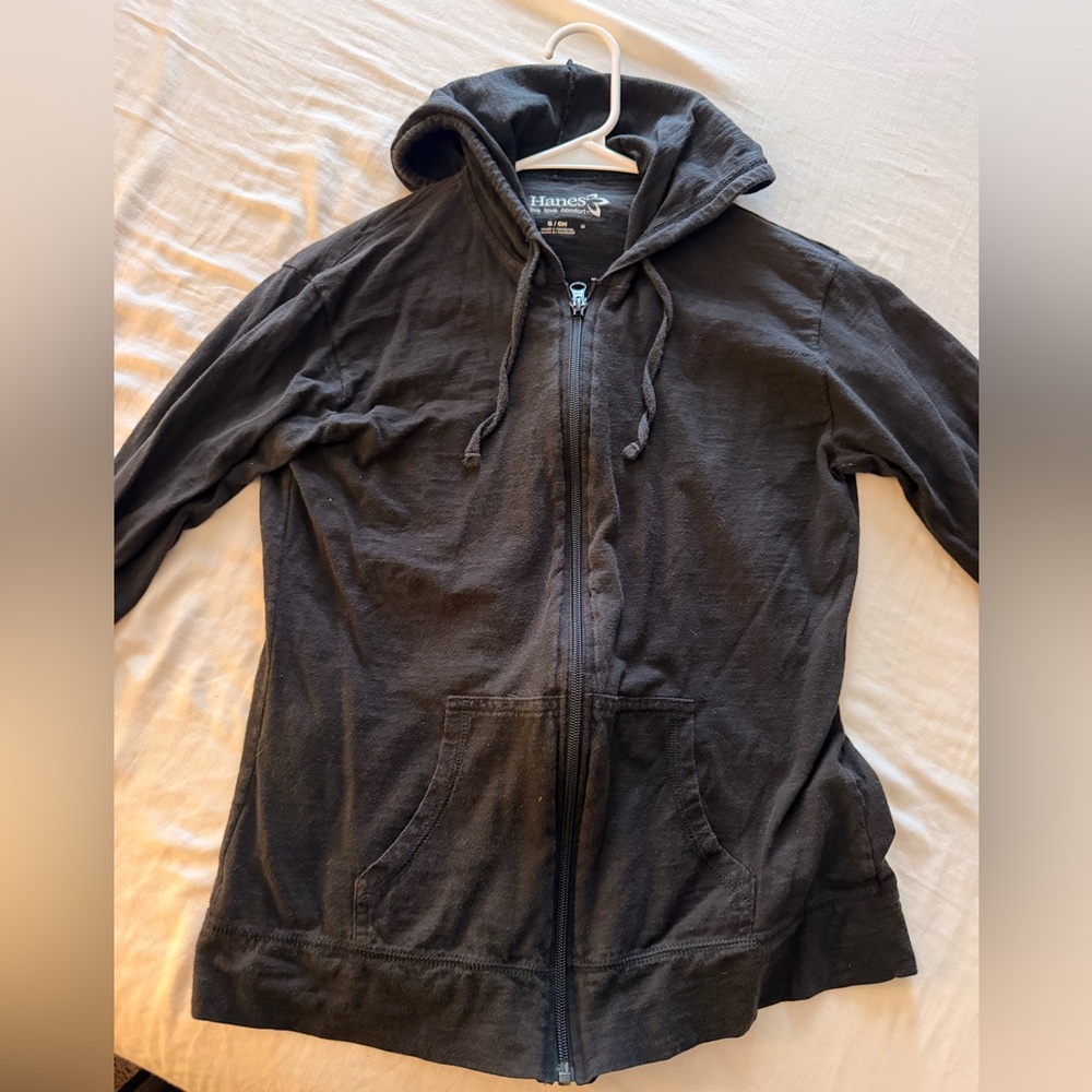 Hanes Dark Brown Zip-Up Hoodie
